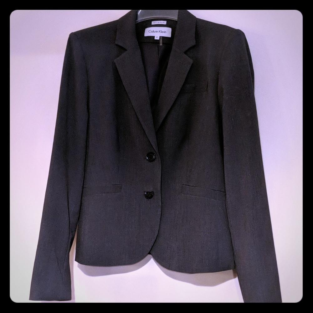 Calvin Klein grey women's suit jacket